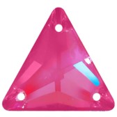 Varrható háromszög Crystal, méret: 16mm - FUCHSIA F (502)